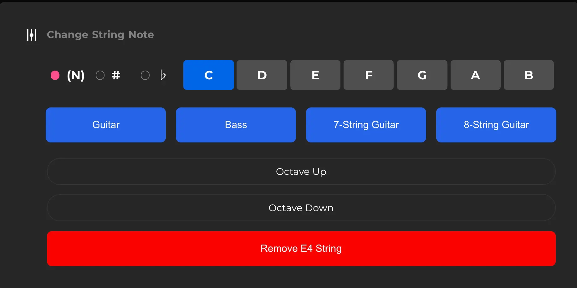 Fretastic multiple guitar options screenshot Fretastic: Free Backing Tracks and Fretboard Trainer