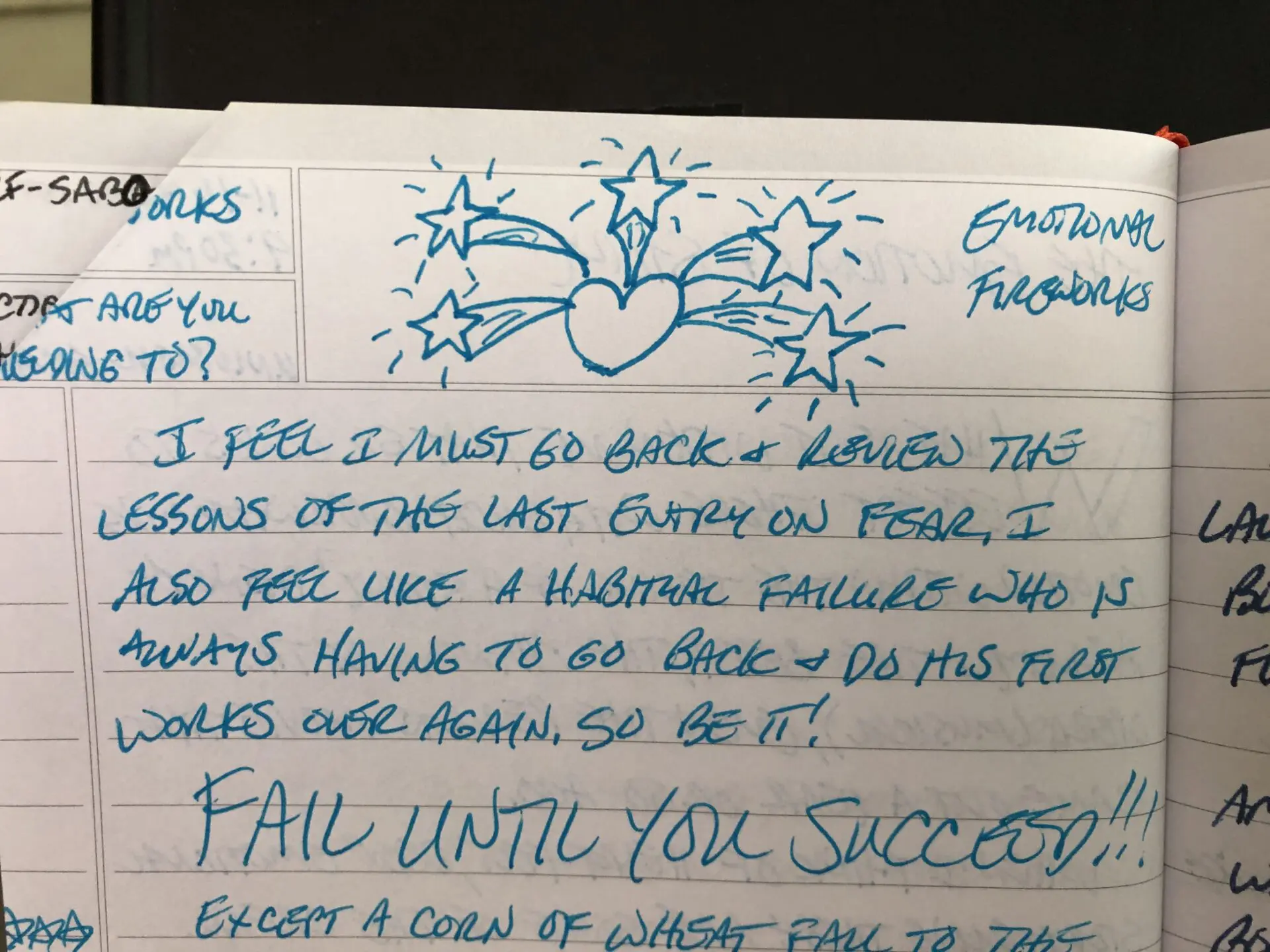 sketchbook sketch drawing in journal fireworks emotion